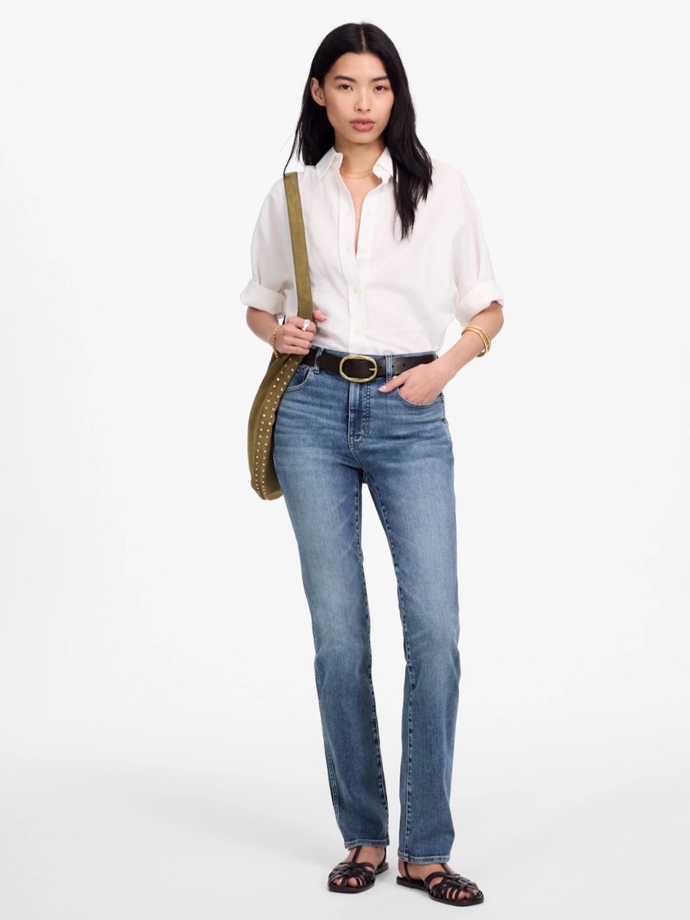 Madewell stovepipe classic slim-straight silhouette jeans